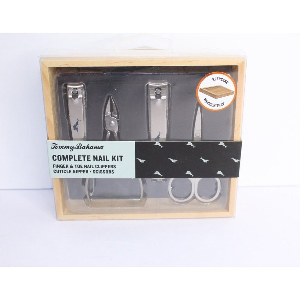 Tommy Bahama Manicure Nail‎ Set Nail Care Fingernail, Toe Clipper, Scissors New